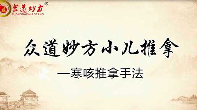 众道妙方小儿推拿手法演示——寒咳