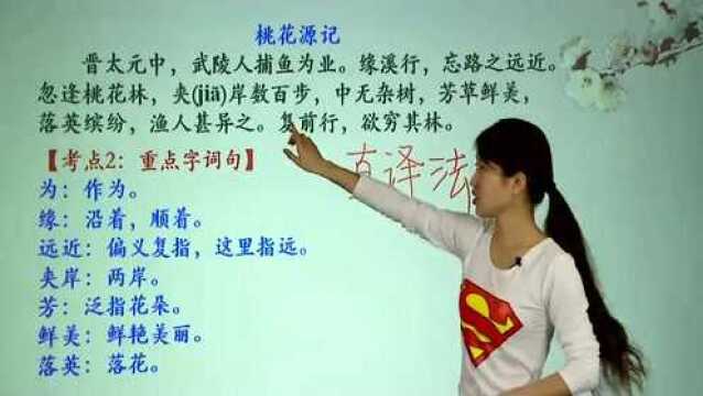 初中语文:陶渊明《桃花源记》重点词句汇总,文言文答题有技巧!