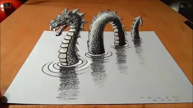 怎样画一副3D画龙