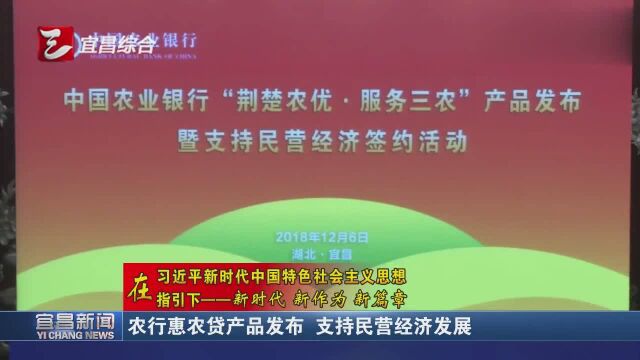 农行惠农贷产品发布 支持民营经济发展