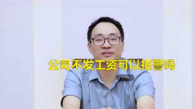 公司不发工资可以报警吗