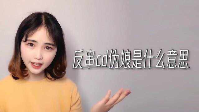 反串cd伪娘是什么意思?