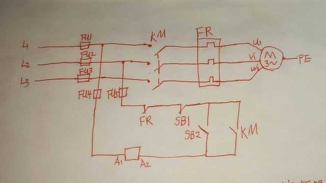 接触器自锁电路图怎么看?只需分清2个回路,初学电工入门真简单