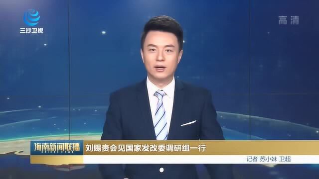 刘赐贵会见国家发改委调研组一行