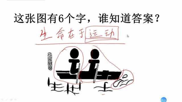 猜字谜:这张图有6个字,谁知道答案的?