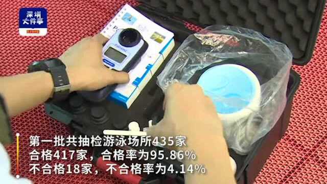 深圳游泳场所首批水质抽检结果公布,共18家不合格,将面临整改