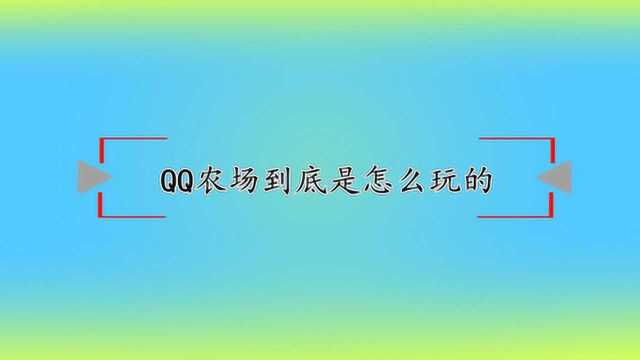 QQ农场到底是怎么玩的?