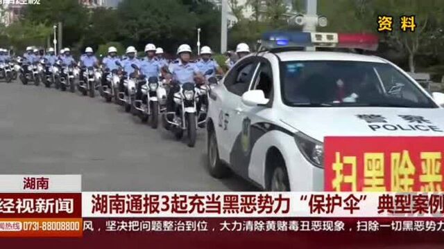 湖南省通报3起充当黑恶势力“保护伞”典型案例