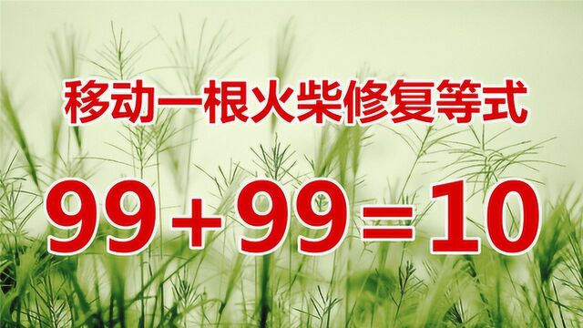 经典奥数99+99=10,相当考验智商,短时间内你能解答吗?