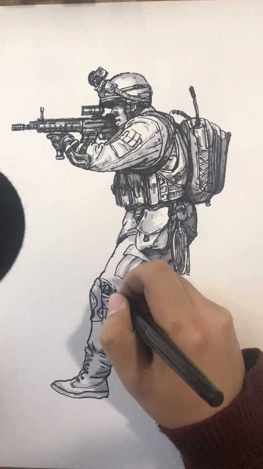 画个中国特种兵