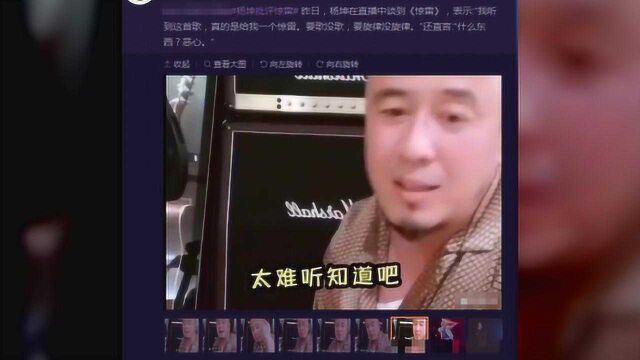 火爆全网的《惊雷》被批评,杨坤直言:什么东西?难听