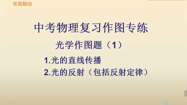 中考物理复习作图专练1.光学作图(1)