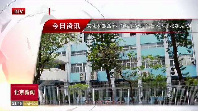 文化和旅游部 有序恢复社会艺术水平考级活动