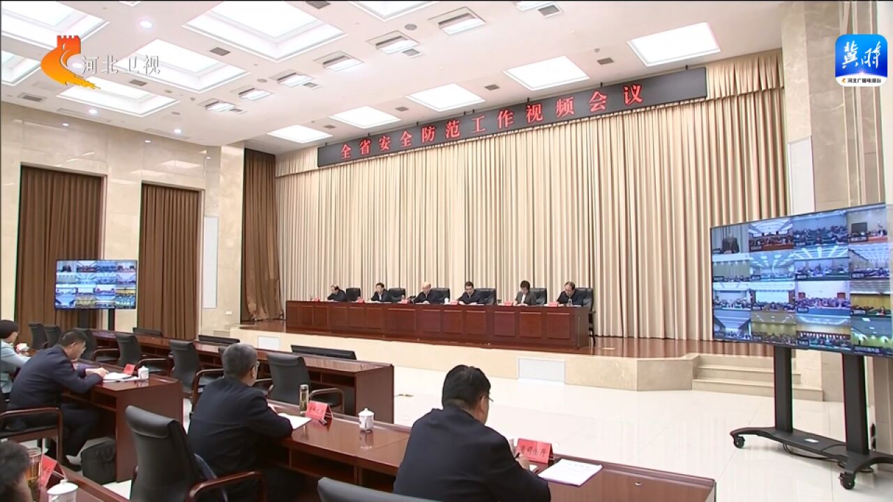 河北省安全防范工作视频会议召开 王正谱出席并讲话