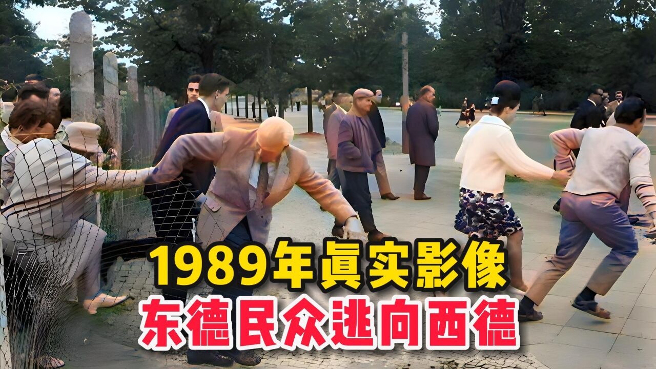 1989年真实影像,东德民众竭尽全力逃向西德