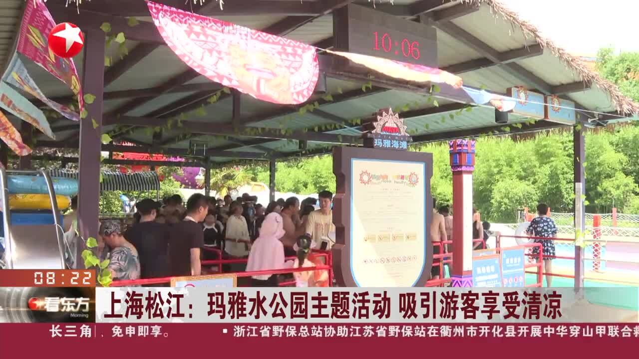 上海松江:玛雅水公园主题活动 吸引游客享受清凉