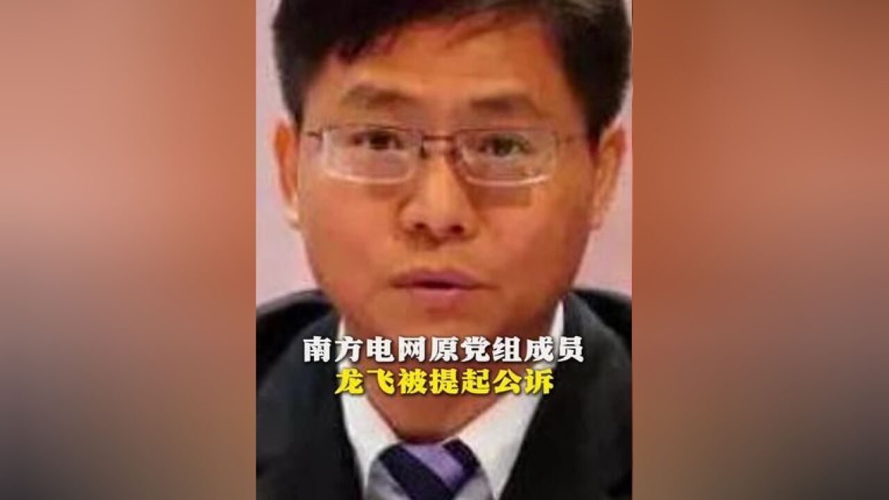 南方电网原党组成员龙飞被提起公诉