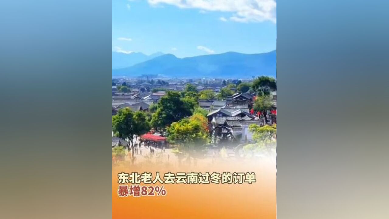 东北老人今年去云南过冬订单比去年同期暴增82%