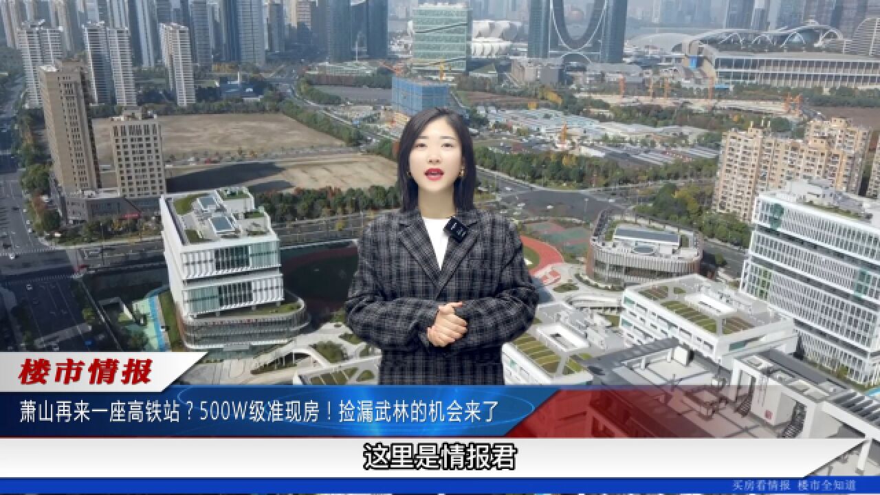 萧山再来一座高铁站?500W级准现房!捡漏武林的机会来了