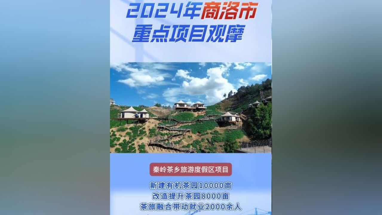 2024年商洛市重点项目观摩:秦岭茶乡旅游度假区项目