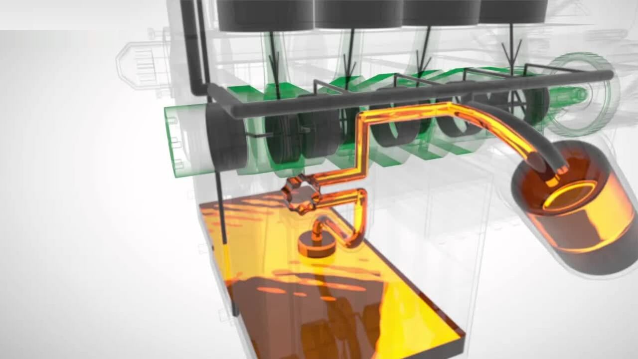 3D动画演示发动机机油润滑系统,它是如何防止发动机机件磨损的?