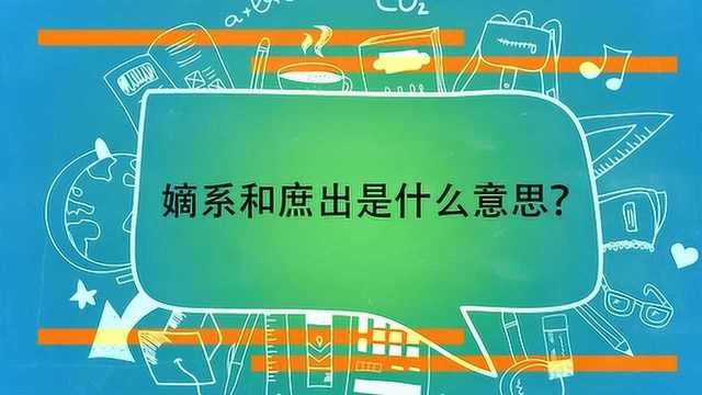 嫡系和庶出是什么意思?