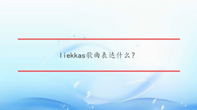 liekkas歌曲表达什么?