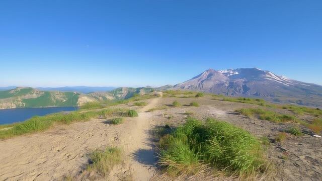 自然风光 美国华盛顿 哈利山脊小径圣海伦斯山