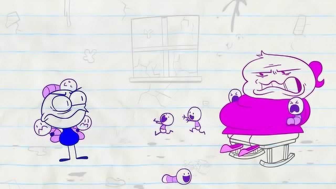 搞笑铅笔人铅笔人被孩子折磨不成样后悔生太多孩子了