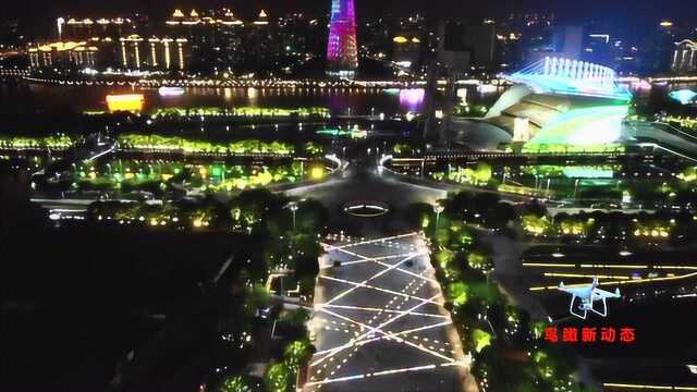 广州花城广场,如此灯光璀璨的夜景,不愧是一线城市