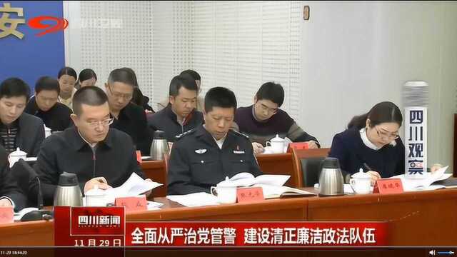 全面从严治党管警 建设清正廉洁政法队伍