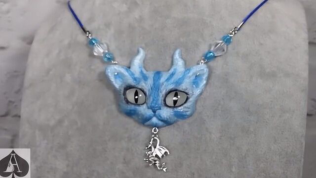 DIY Faun Kitten狸猫头像吊坠,迷人的环氧树脂艺术