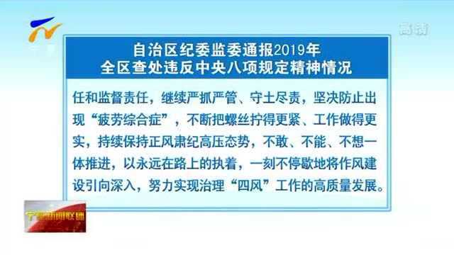 宁夏纪委监委通报2019年全区查处违反中央八项规定精神情况