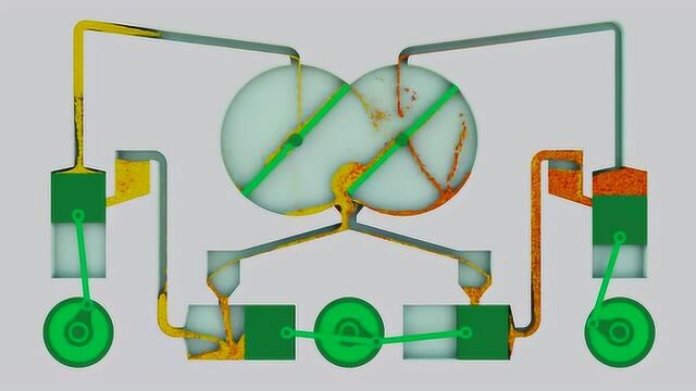 颗粒流体,活塞模拟运动,能看得出这是种什么机械么?