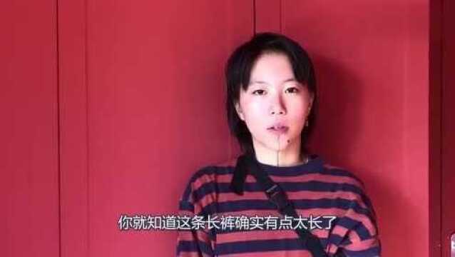 窦靖童机场又作妖,穿平底鞋裤脚都堆起来了,看身高1米5?