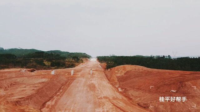 社坡无人机2020年1月航拍荔玉高速公路桂平东社坡出口