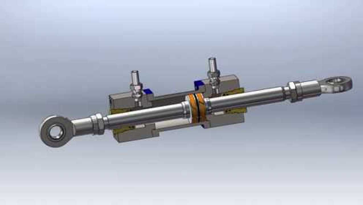 3d动画演示高压双杆油缸结构及运动