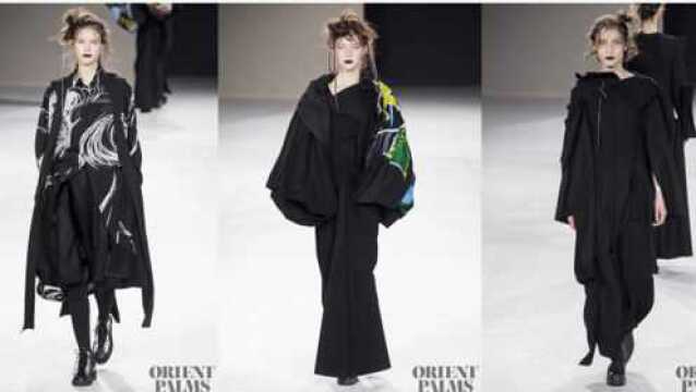 Yohji Yamamoto超模在巴黎时装周2020秋冬秀演绎黑色经典