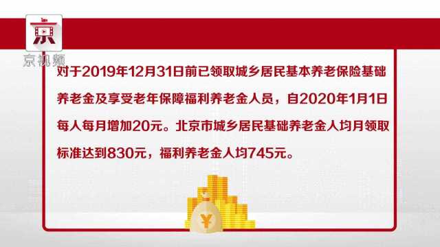 北京集中上调2020年社保待遇,调整后企退养老金今天发放到位