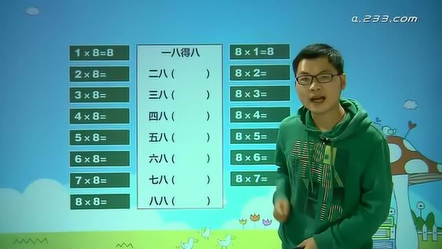 24 人教版二年级数学上册6.2《8的乘法口诀 》优质课