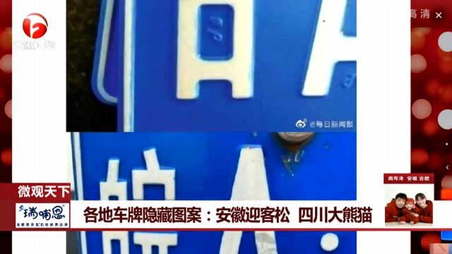 各地车牌隐藏图案:安徽迎客松 四川大熊猫