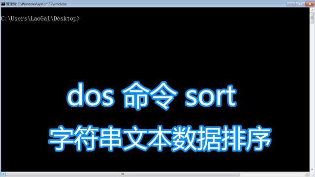dos命令sort教程,字符串文本文件数据排序,bat批处理脚本
