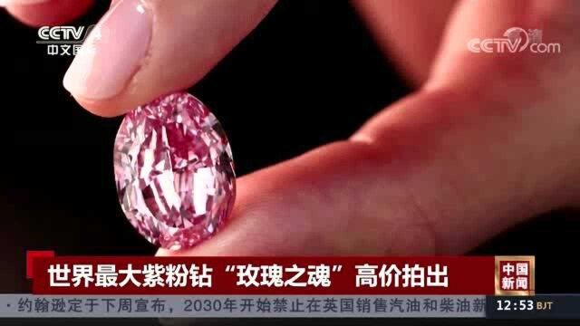 世界最大紫粉钻“玫瑰之魂”高价拍出