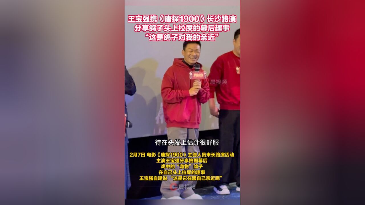 “这是鸽子对我亲近呢!”王宝强自曝拍《唐探1900》时鸽子在头上拉屎