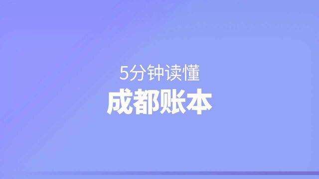 五分钟读懂“成都账本”