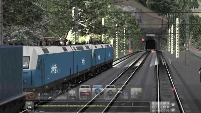 TS2021模拟火车:成昆线,货运列车,和谐(HXD1)机车.