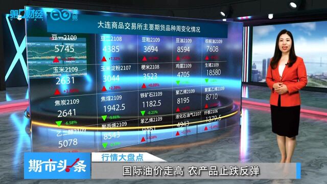 国际油价走高 农产品止跌反弹丨期市头条