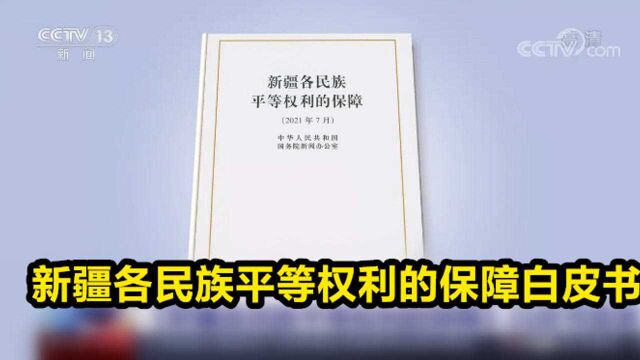 《新疆各民族平等权利的保障》白皮书发表