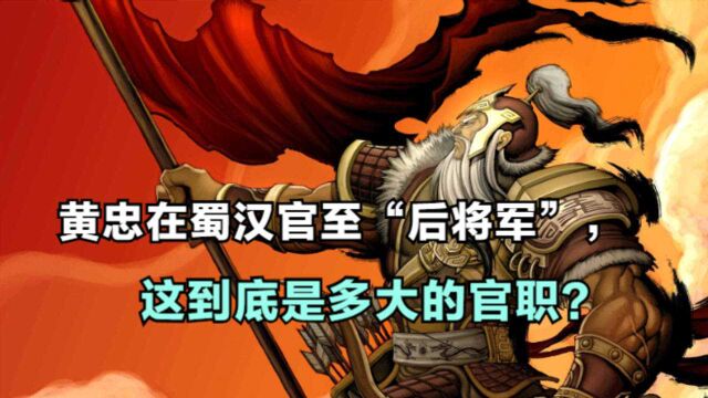 黄忠一生的官职变化:始于“中郎将”,终于“后将军”!