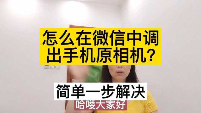 你知道怎么在微信聊天中调出手机原相机吗?简单一步学会,拍出高清照片